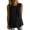 *Black, variant on Women's Eyelet Vertical Ribbed Swing Tank Top , Ladies' Wide Strap A Line Sleeveless Blouse , Summer Casual Loose Fit Shirt For Women,Beige,S-3XL