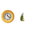 thumbnail image 1 of Reloj de pared silencioso y contemporáneo de madera con escultura de . Figura decorativa para cocina, comedor, dormitorio u oficina., 1 of 8