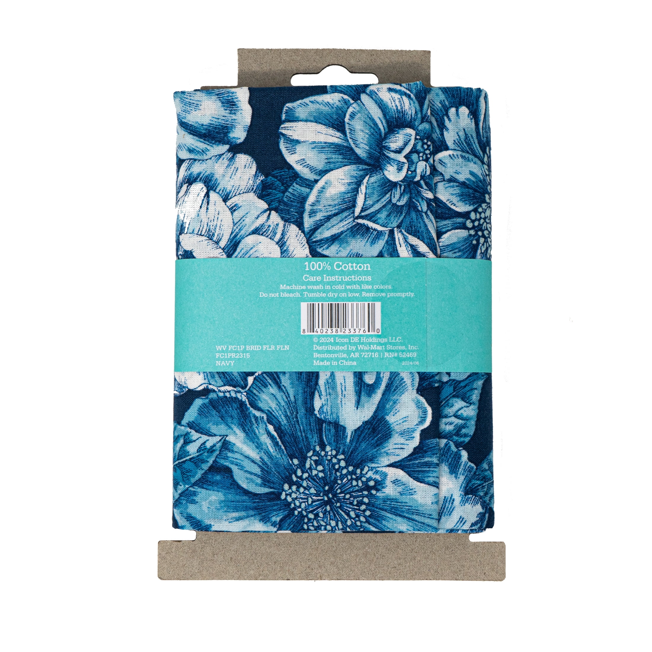 Waverly Inspirations 1 Yard Cut 100% Cotton Prints Fabric, Bridget Navy, 44" Wide for Quilting & Sewing
