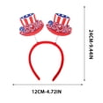 thumbnail image 6 of Homellea 4th of July Patriotic Headband, 9.64 Inch Red White Blue Star Hair Hoop with 250 Year Anniversary Ribbon Streamers for Independence Day, Memorial Day, Parade and Party Decor, 6 of 6