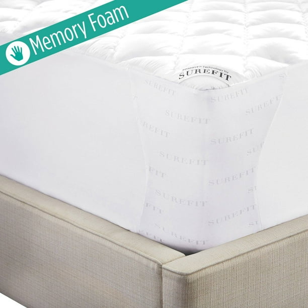 Sure Fit Memory Foam Mattress Pad Walmart Com Walmart Com
