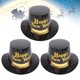 thumbnail image 3 of 3 piezas de decoraciones para fiesta de Nochevieja. Sombreros de copa negros y dorados, ligeros y portátiles, ideales para celebraciones y fiestas., 3 of 5