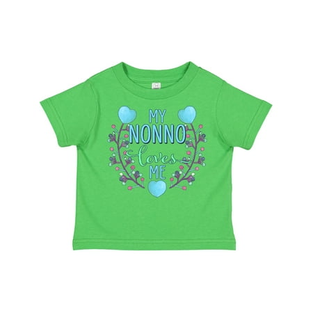 

Inktastic My Nonno Loves Me with Flowers and Hearts Gift Toddler Boy or Toddler Girl T-Shirt