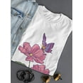 thumbnail image 3 of Butterfly On A Rose Shaped T-Shirt Women -Smartprints Designs, Female Small, 3 of 4