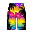 thumbnail image 3 of AIEOTT Mens Palm Tree Shorts Summer Beach Shorts Lightweight Elastic Waist Shorts Casual Shorts Athletic Shorts with Pockets, 3 of 4