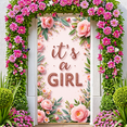 thumbnail image 4 of Floral Design Baby Shower Banner Gender Reveal Decoration Pink Flowers It's a Girl for Baby Shower Celebration Home Decor Gender Reveal Party, 4 of 7