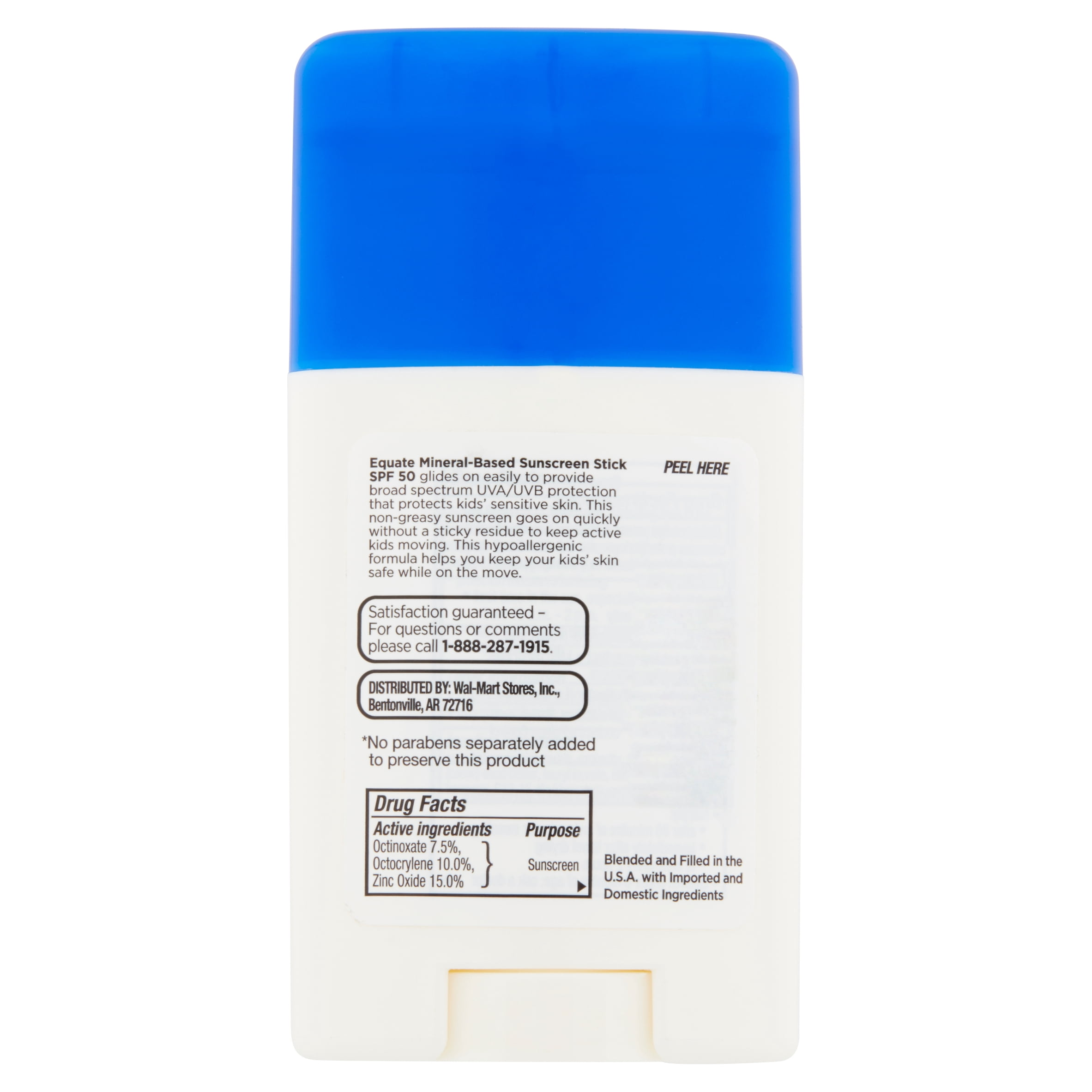 Equate Kids Mineral Based Sunscreen Stick, SPF 50, 1.5 oz