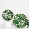 thumbnail image 6 of Balsa Circle 25 White 9" Round Disposable Paper Dinner Party Plates Tropical Leaves Design, 6 of 8