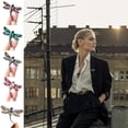 thumbnail image 3 of Crystal Rhinestone Dragonfly Brooch Pin Jewelry Birthday Mother's Gifts V6, 3 of 8