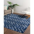 thumbnail image 5 of Marilyn Monroe Glam Collection Area Rug - Trellis (7' 10" Square Navy Blue Silver/Silver), 5 of 10