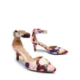 thumbnail image 3 of DREAM PAIRS Zapatos de Tacón Bajo para Mujer con Estampado Floral Talla 6, 3 of 7