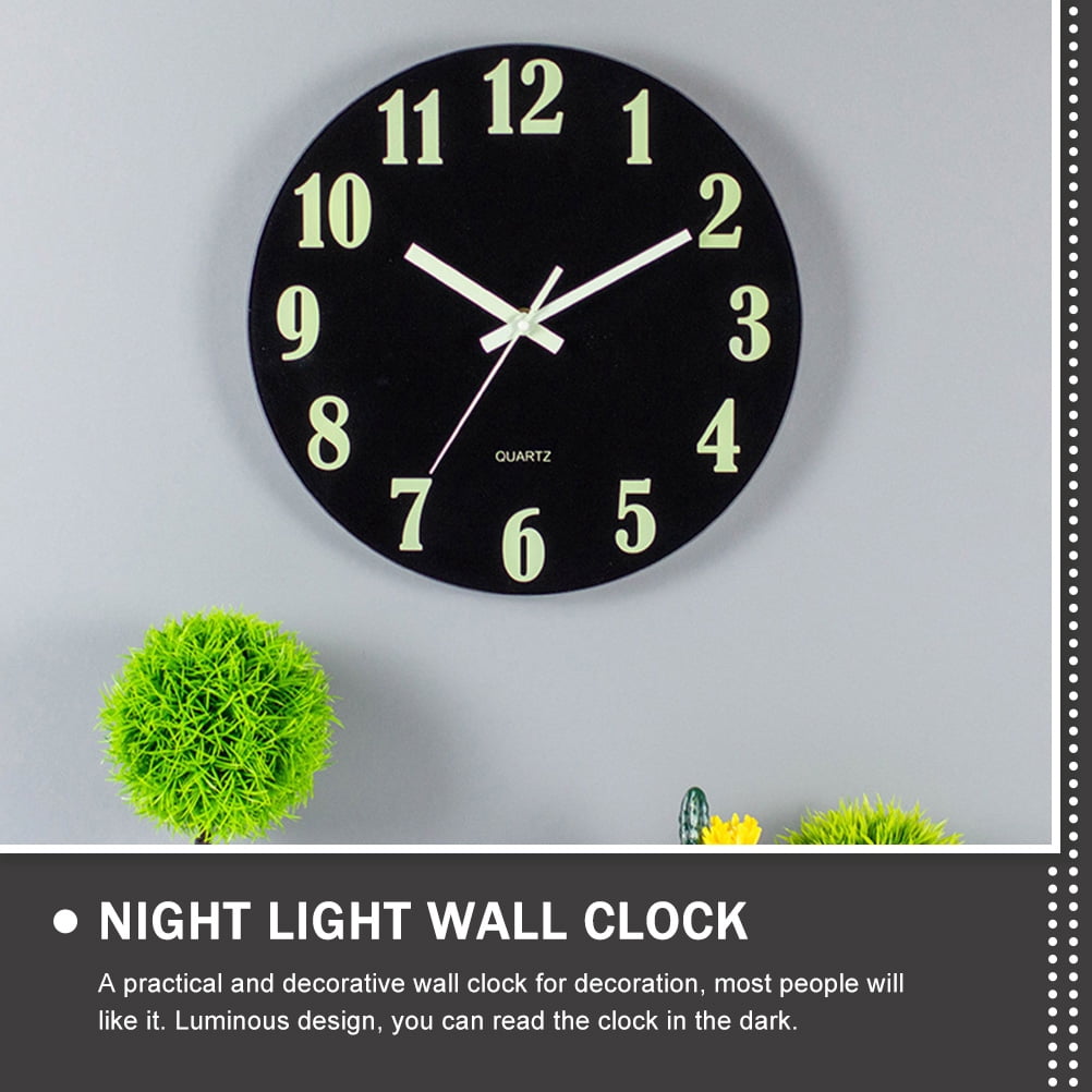 Silent Glow in the Dark Wall Hanging Clock Wall Clock Large Number Wall Clock