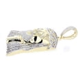 thumbnail image 3 of Midwest Jewellery Baguette Diamond Jesus Head Pendant Jesus Face 10K Gold 3.51ctw Approx 3 Inch Tall Mens Charm, 3 of 4