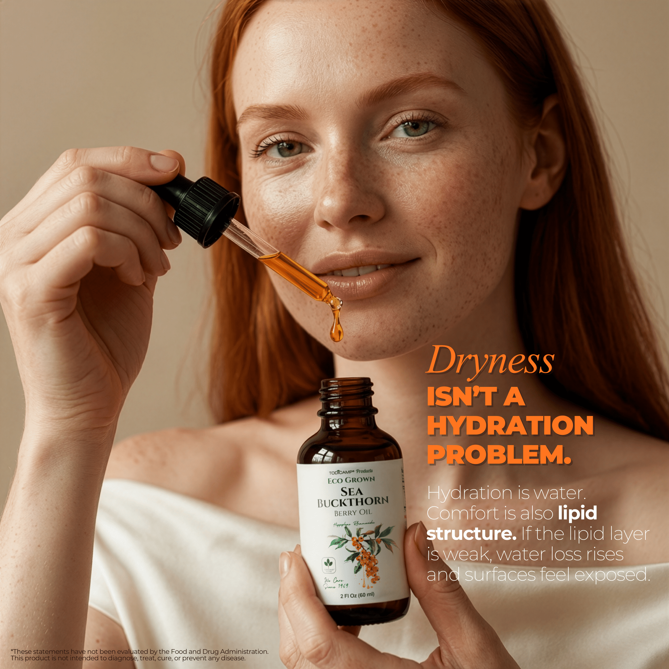 TODICAMP Sea Buckthorn Oil - 2 fl oz SeaBuckthorn Berry Oil Omega Supplement