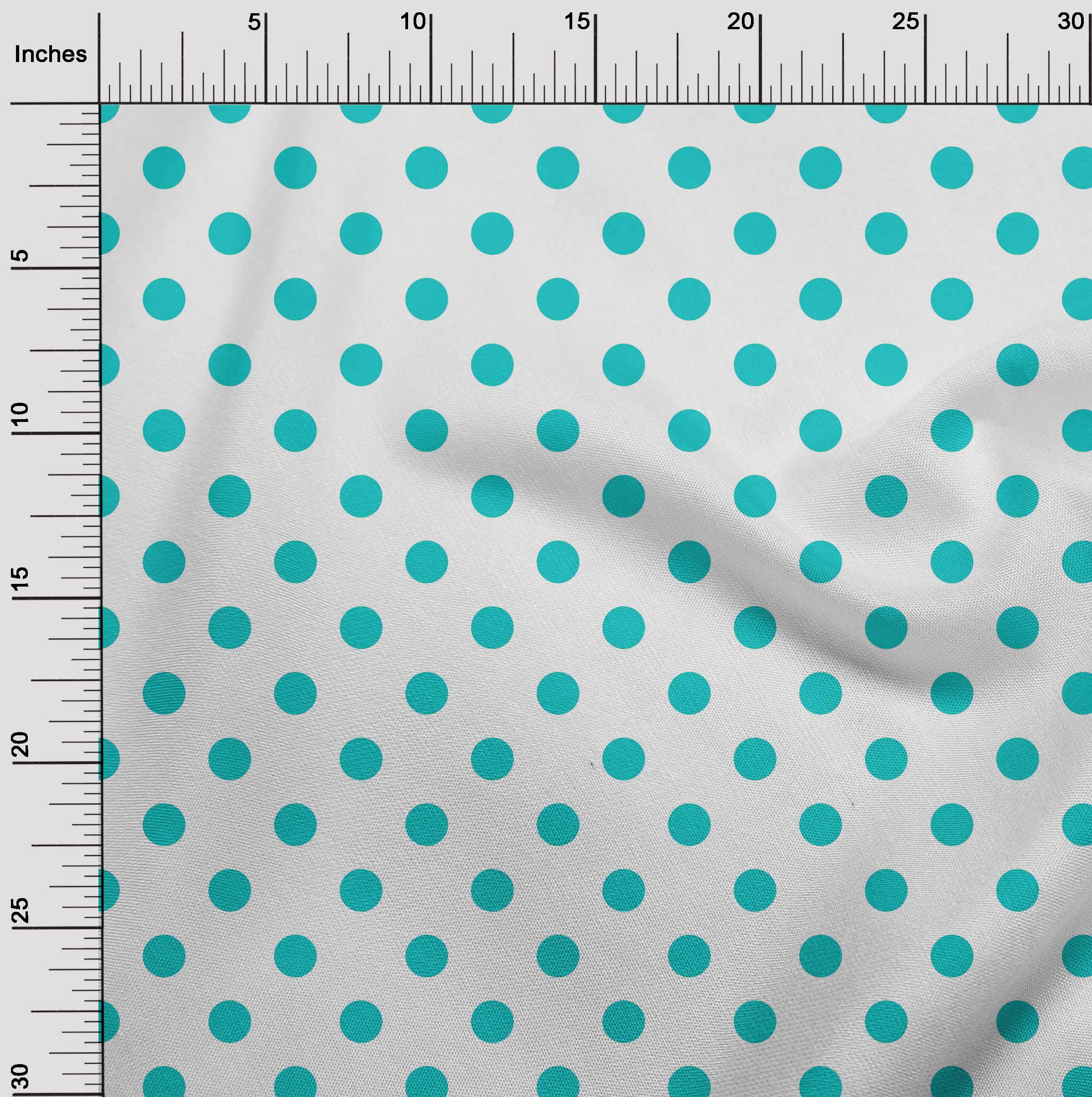 oneOone Cotton Jersey Turquoise Blue Fabric Polka Dots Dots Sewing Fabric By The Yard Printed Diy Clothing Sewing Supplies 58 Inch Wide