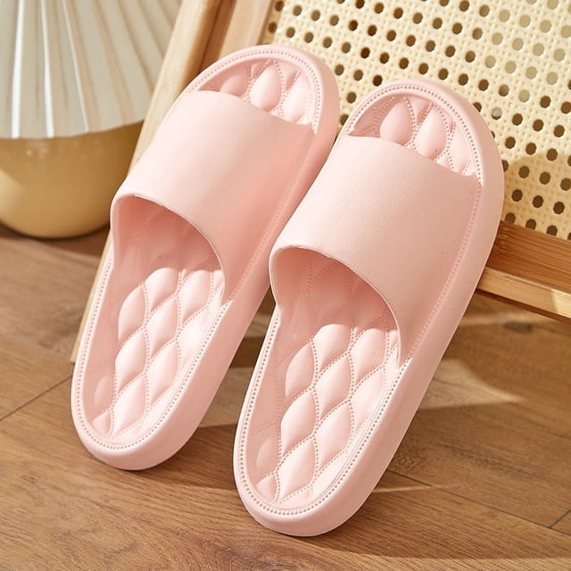 Zapatillas planas de goma eva para mujer y hombre, chanclas antideslizantes de baño, pantuflas para interior de casa, de verano