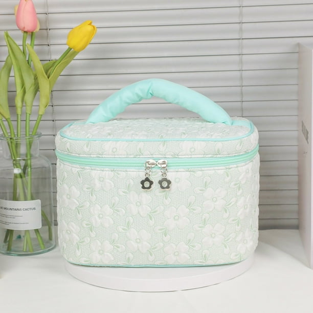 Neceser de viaje de gran capacidad con portabrochas y compartimentos organizados | Organizador de cosméticos portátil para mujer | Neceser impermeable