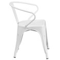 thumbnail image 3 of White Metal Indoor-Outdoor Chair with Arms, 3 of 8