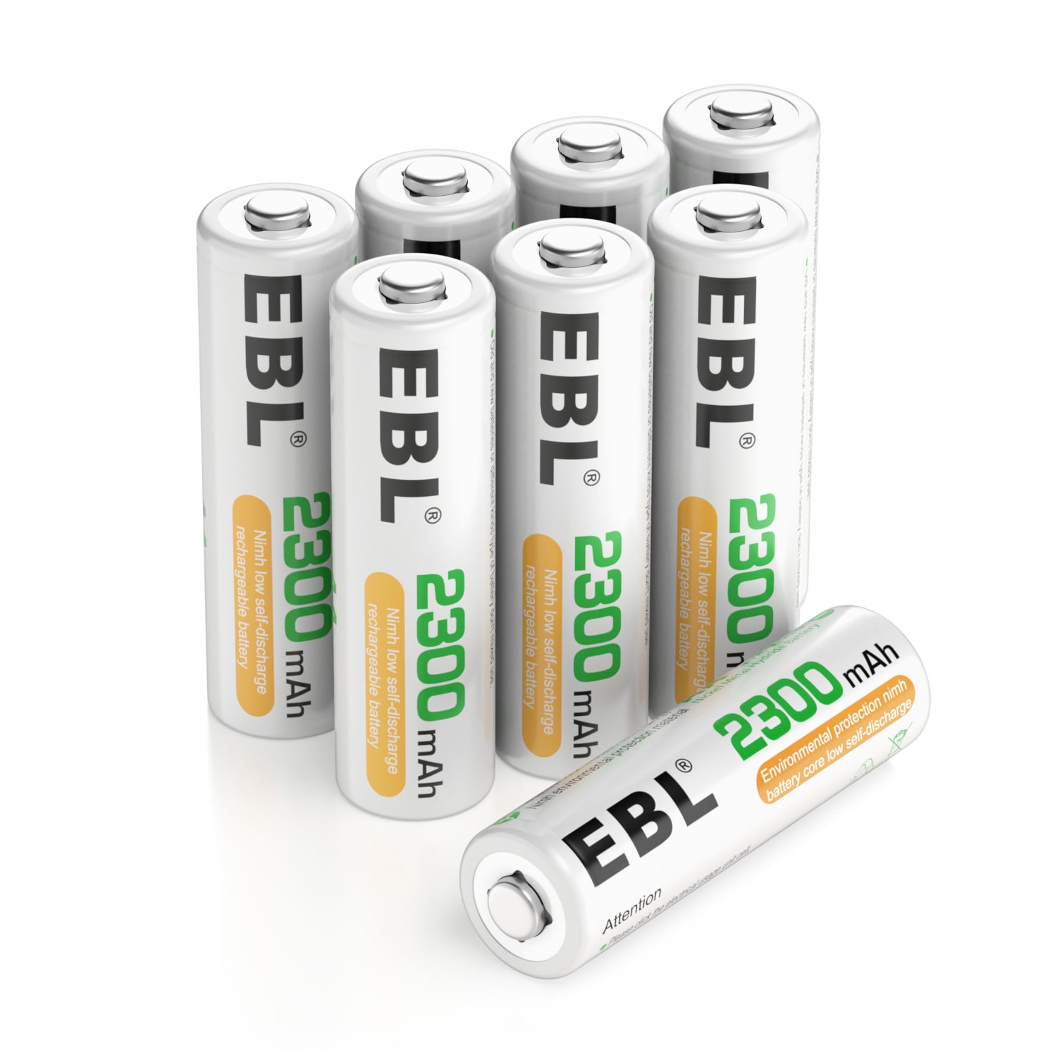 EBL Rechargeable AA Batteries 2300mAh Long Lasting Battery (12 Counts) with Battery Charger for AA AAA Batteries