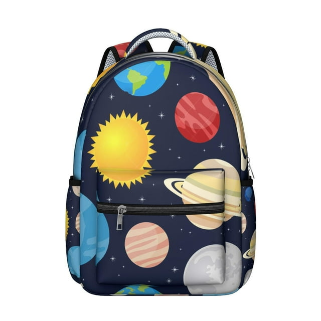 Celestial Outer Space Students Backpack Galaxy Starry Night Nebula Cosmic Design, Lightweight and Wear-Resistant School Bag for Student and Student