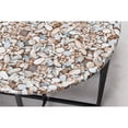 thumbnail image 4 of Room Designs Dinette Set Black / Cobblestone Contemporary Oval Table; Round Stools with square base, 4 of 4