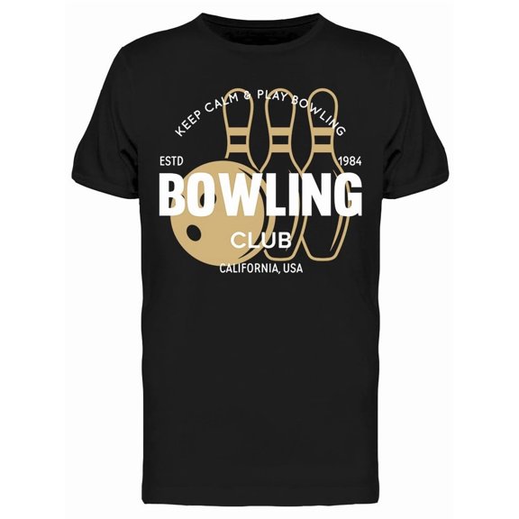 Bowling Club Keep Calm Tee Men's -Image by Shutterstock