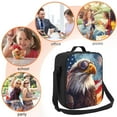 thumbnail image 6 of Cauagu Bald Eagle Pilot Insulated Lunch Bag - Reusable Lunch Box Thickened Thermal Leakproof Lunch Tote Bag for Adult Office/Travel Picnic, 6 of 7