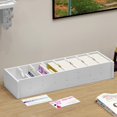 thumbnail image 1 of caja de tarjeta de visita personalizada organizador de tarjetas de múltiples capas carpeta de clasificación asiento de almacenamiento, blanco, 36.3 * 12 * 6.4 cm, 1 of 2