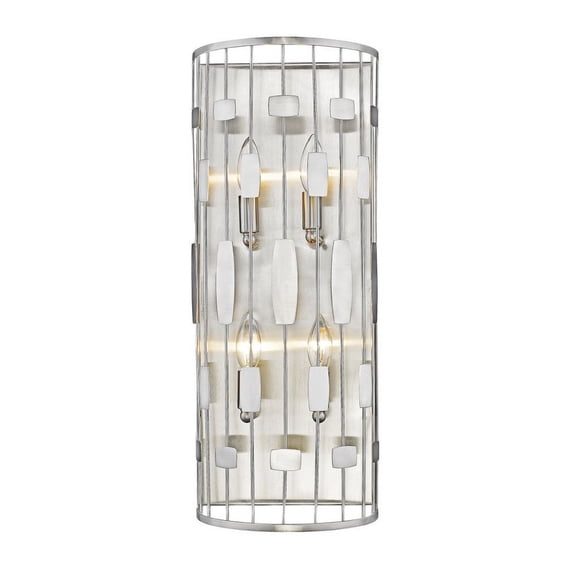4 Light Wall Sconce in Metropolitan Style 9.25 inches Wide By 24 inches High-Brushed Nickel Finish Bailey Street Home 372-Bel-2019744