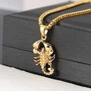 GAOMIN E-COMMERCE Fashion Hip Hop Men Scorpio Long Chain Sweater Necklace Punk Rock Jewelry Gift