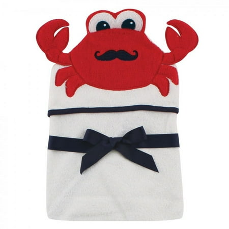 UPC: 0660168570557 | Hudson Baby Infant Boy Cotton Animal Face Hooded Towel Mr Crab One Size