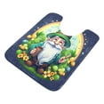 thumbnail image 2 of Toilet Rug U-Shaped Bathroom Rugs Non-Slip Soft Plush Machine Washable Contour Bath Mat Gnomes and Green Plant 24x20, 2 of 9