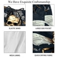 thumbnail image 4 of luoweisi Men's Beach Shorts Quick Dry Swim Trunks with Mesh Lining Skull Bee L, 4 of 5