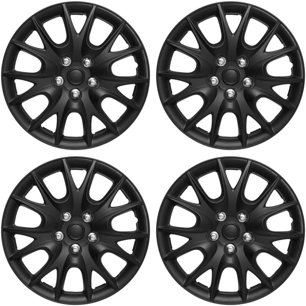 15 inch Hubcaps Best for 1997-1999 Nissan Maxima (Set of 4) Wheel Covers  15in Hub Caps Rim Cover Car Accessories for 15 inch Wheels Snap On  Hubcap, Auto Tire Replacement Exterior Cap Black