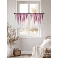 thumbnail image 3 of Pink Sheer Curtains 45 Inch Length 2 Panels Set, Summer Botanical Leaves Watercolor Voile Window Treatment Rod Pocket Small Kitchen Curtains Drapes for Bedroom 52"x45"x2, 3 of 7