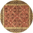 thumbnail image 1 of Ahgly Company Machine Washable Indoor Round Persian Brown Traditional Area Rugs, 7' Round, 1 of 4