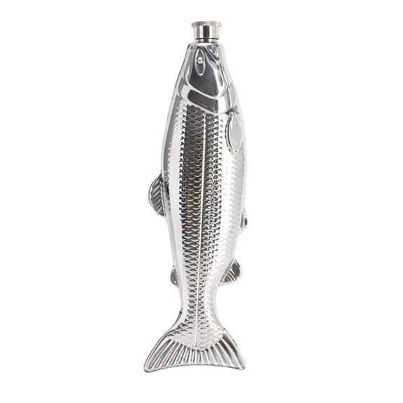 Multifuntional Fish Shape 304Stainless Steel Flask 5Oz Cocktails Bottle Suitable for Wine Lovers and Present Collectors