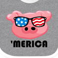 thumbnail image 4 of Inktastic Merica Pig Boys or Girls Baby Bib, 4 of 4