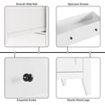 thumbnail image 4 of 2 Pack Modern 5 Drawers Dresser for Bedroom, Tall Wood Chest of Drawers for Clothes, Big Storage Dressers Organizer with Gold Handles & Deep Drawers, Living Room, Closet, Hallway, 4 of 9