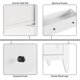 thumbnail image 5 of Cómoda Alta de 5 Cajones para Dormitorio - Mueble de Madera Blanca con Cajones Profundos y Tiradores Metálicos - Organizador Vertical para Recámara, Vestidor, Habitación Infantil o Sala de Estar, 5 of 7