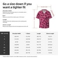 thumbnail image 5 of Honeii 's Pink Butterfly for men's short-sleeved button-up collared shirt featuring a pocket, perfect for beach vacations, and travel adventures., 5 of 5