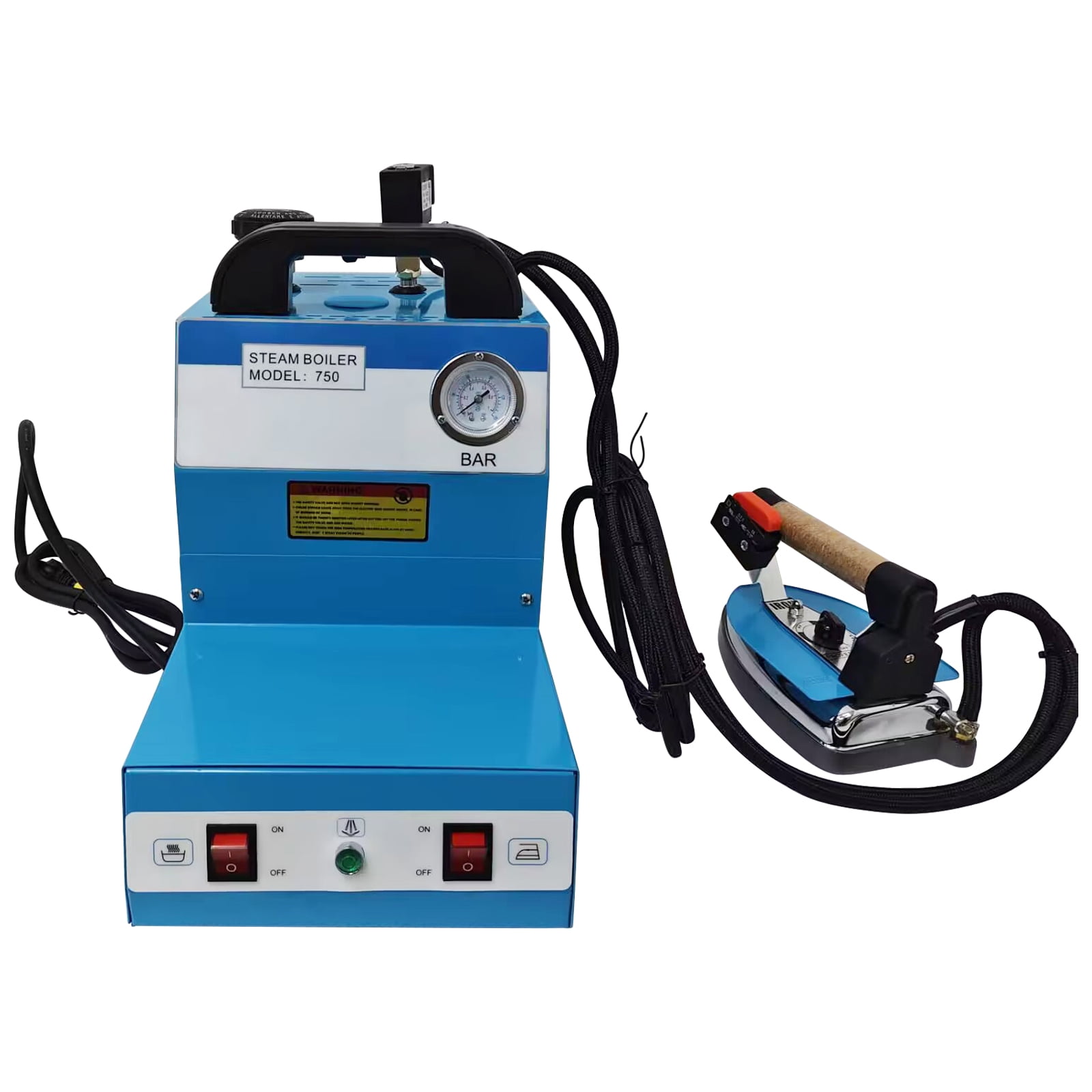 Industrial Steam Iron Curtain Electric Iron Boiler Steam Ironing Machine 110V with 4L Water Tank