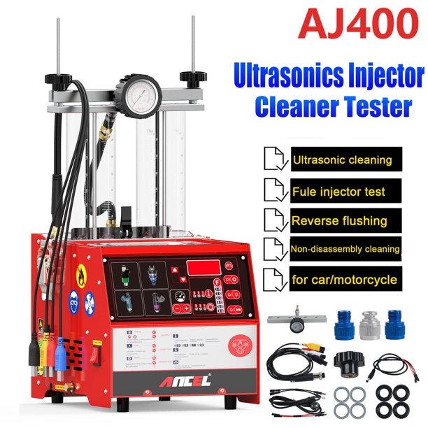 4Cylinder AJ400 Ultrasonics Petrol Fuel Injector Cleaner Tester