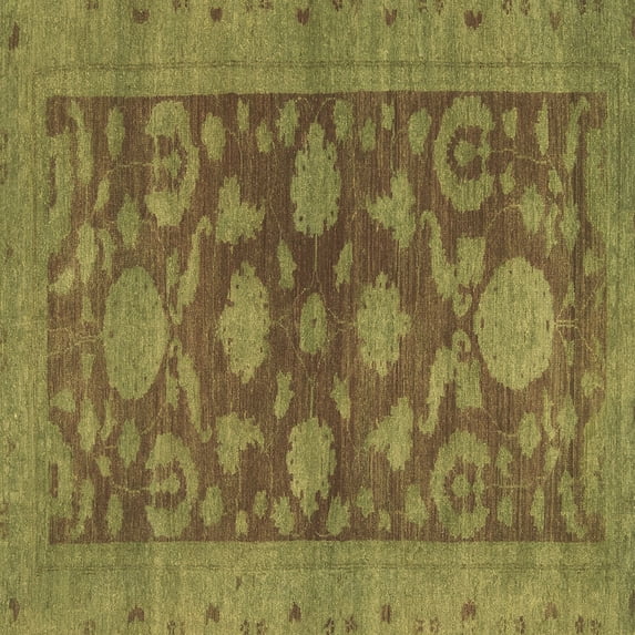 Ahgly Company Indoor Square Abstract Brown Modern Area Rugs, 8' Square