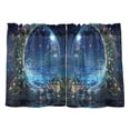 thumbnail image 7 of Yayeee Kitchen Curtains Tier Pair Light Filtering 27"x24" Rod Pocket Short Cafe Window Panel, Floral Occean, 7 of 7