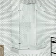 thumbnail image 2 of VIGO Gemini 42 in. L x 42 in. W x 79 in. H Frameless Hinged Neo-angle Shower Enclosure Kit in Chrome with 3/8 in. Clear Glass, 2 of 12