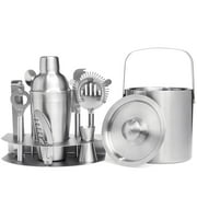 Best Choice Products 10-Piece Stainless Steel Bartender Mixology Set w Ice Bucket, Cocktail Shaker, Strainer -Silver by Best Choice Products
