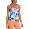 thumbnail image 3 of ID Ideology Women's Tie Dye Racerback Tank Blue Size X-Small, 3 of 3