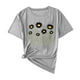 thumbnail image 3 of Camisas de Manga Corta para las Mujeres Moda Casual Impresión Cuello Redondo Suéter Tee Blusas, 3 of 3