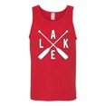 thumbnail image 2 of Wild Bobby, Lake Cross Paddles, Men Graphic Tank Top, Red, Large, 2 of 4